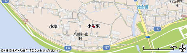 徳島県藍住町（板野郡）徳命（小塚東）周辺の地図
