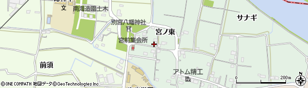 徳島県徳島市応神町中原宮ノ東周辺の地図