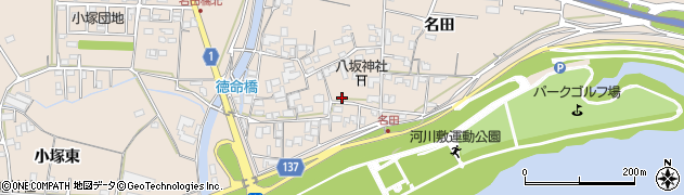 徳島県藍住町（板野郡）徳命（西ノ丁）周辺の地図