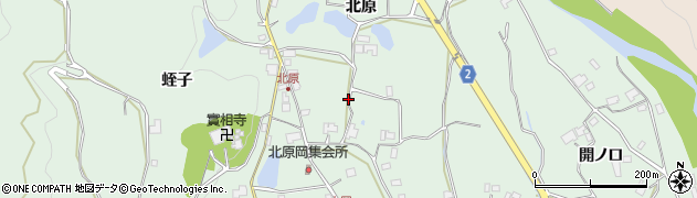 徳島県阿波市市場町上喜来（北原）周辺の地図