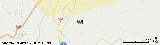和歌山県有田川町（有田郡）瀬井周辺の地図