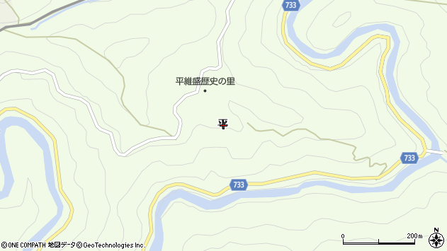 〒648-0306 奈良県吉野郡野迫川村平の地図