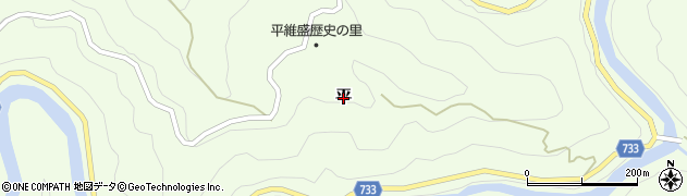 奈良県野迫川村（吉野郡）平周辺の地図