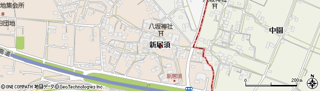 徳島県板野郡藍住町徳命新居須周辺の地図