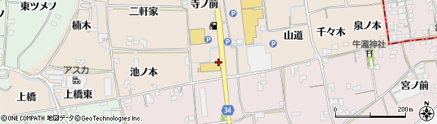 徳島県上板町（板野郡）椎本（山伏塚）周辺の地図