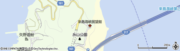 糸山公園・来島海峡展望館周辺の地図