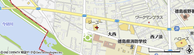 徳島県北島町（板野郡）鯛浜（大西）周辺の地図