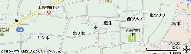 徳島県上板町（板野郡）西分（泉ノ本）周辺の地図