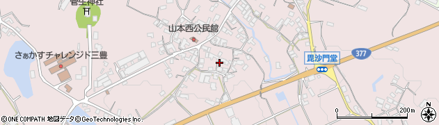 香川県三豊市山本町辻1526周辺の地図