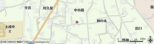 徳島県阿波市土成町吉田中小路38周辺の地図