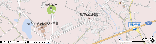 香川県三豊市山本町辻1459周辺の地図