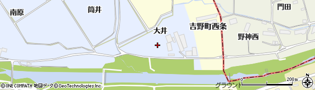 徳島県阿波市土成町高尾（大井）周辺の地図