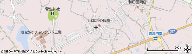 香川県三豊市山本町辻1498-1周辺の地図