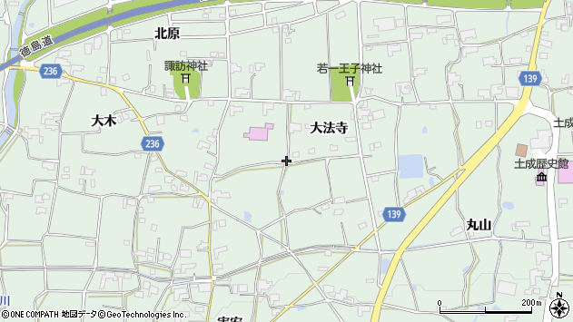 〒771-1506 徳島県阿波市土成町土成の地図