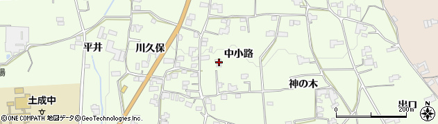 徳島県阿波市土成町吉田中小路周辺の地図