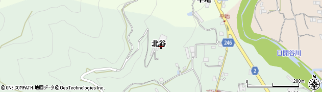 徳島県阿波市市場町上喜来（北谷）周辺の地図
