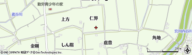 徳島県板野郡上板町七條仁界周辺の地図
