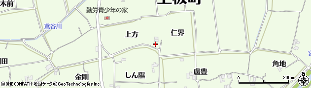 徳島県上板町（板野郡）七條（上方）周辺の地図
