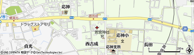 徳島県徳島市応神町吉成西吉成107周辺の地図