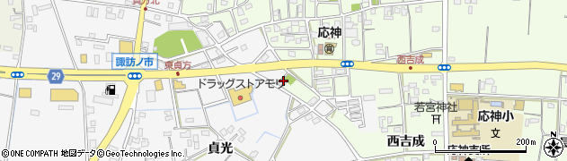 徳島県徳島市応神町吉成西吉成136周辺の地図
