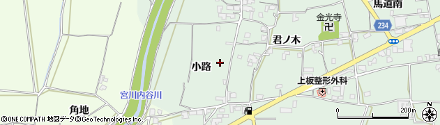 徳島県上板町（板野郡）西分（小路）周辺の地図