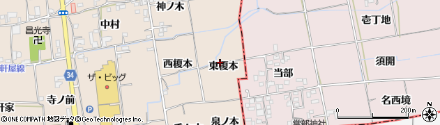 徳島県上板町（板野郡）椎本（東榎本）周辺の地図