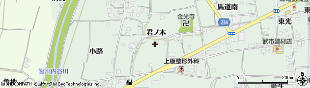 徳島県板野郡上板町西分君ノ木69周辺の地図
