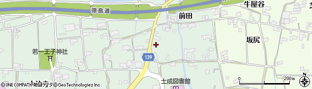 徳島県阿波市土成町土成前田82周辺の地図