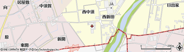 徳島県板野町（板野郡）西中富（西中須）周辺の地図