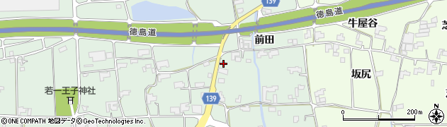 徳島県阿波市土成町土成前田周辺の地図