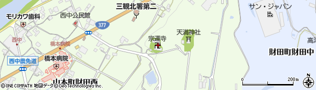 香川県三豊市山本町財田西1452周辺の地図