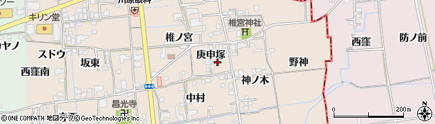 徳島県上板町（板野郡）椎本（庚申塚）周辺の地図