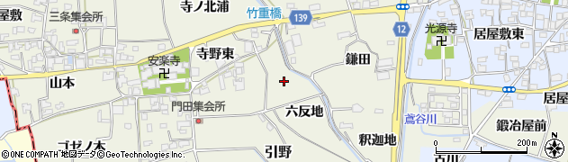 徳島県上板町（板野郡）引野（六反地）周辺の地図