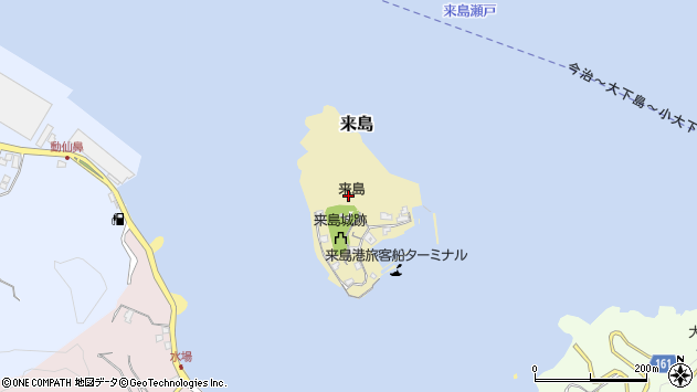 〒799-2121 愛媛県今治市来島（その他）の地図