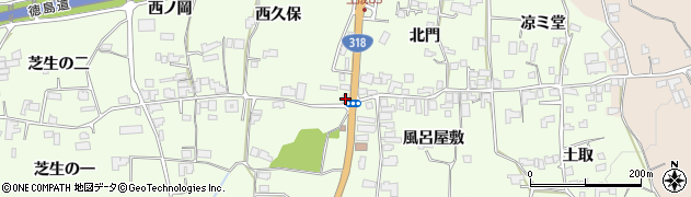 徳島県阿波市土成町吉田中ノ内8周辺の地図