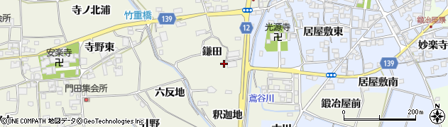 徳島県板野郡上板町引野鎌田22周辺の地図