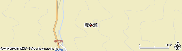 和歌山県有田川町（有田郡）彦ケ瀬周辺の地図