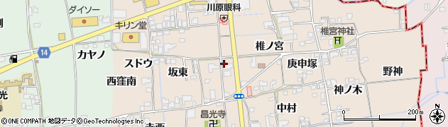徳島県板野郡上板町椎本字椎の宮231番地1周辺の地図