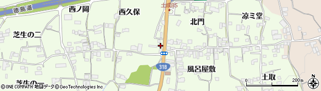 徳島県阿波市土成町吉田中ノ内10周辺の地図