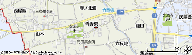 徳島県上板町（板野郡）引野（寺野東）周辺の地図
