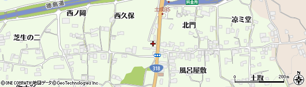 徳島県阿波市土成町吉田中ノ内11周辺の地図