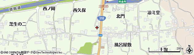 徳島県阿波市土成町吉田（中ノ内）周辺の地図