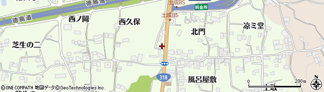 徳島県阿波市土成町吉田中ノ内12周辺の地図
