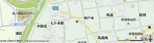 徳島県上板町（板野郡）西分（舟戸木）周辺の地図