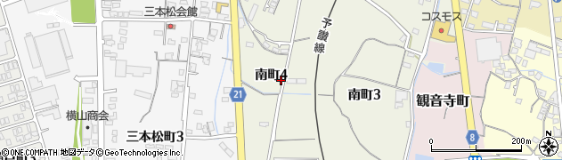 香川県観音寺市南町4丁目周辺の地図