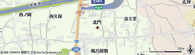 徳島県阿波市土成町吉田（北門）周辺の地図