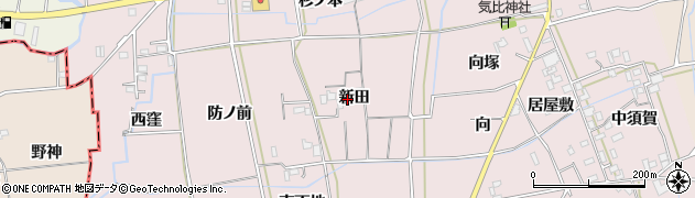 徳島県板野町（板野郡）中久保（新田）周辺の地図