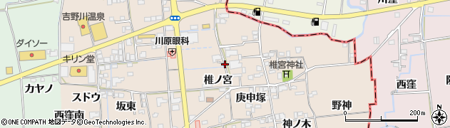 徳島県上板町（板野郡）椎本周辺の地図