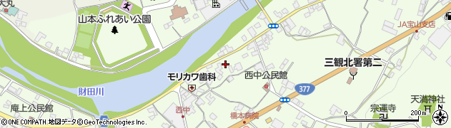 香川県三豊市山本町財田西712周辺の地図