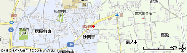 徳島板野警察署　上板町鍛冶屋原駐在所周辺の地図